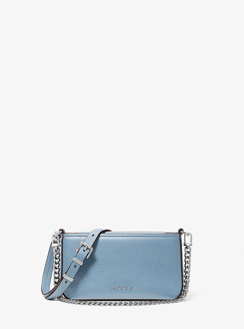 Bryant Small Pebbled Leather Convertible Pochette in CHAMBRAY | Michael Kors
