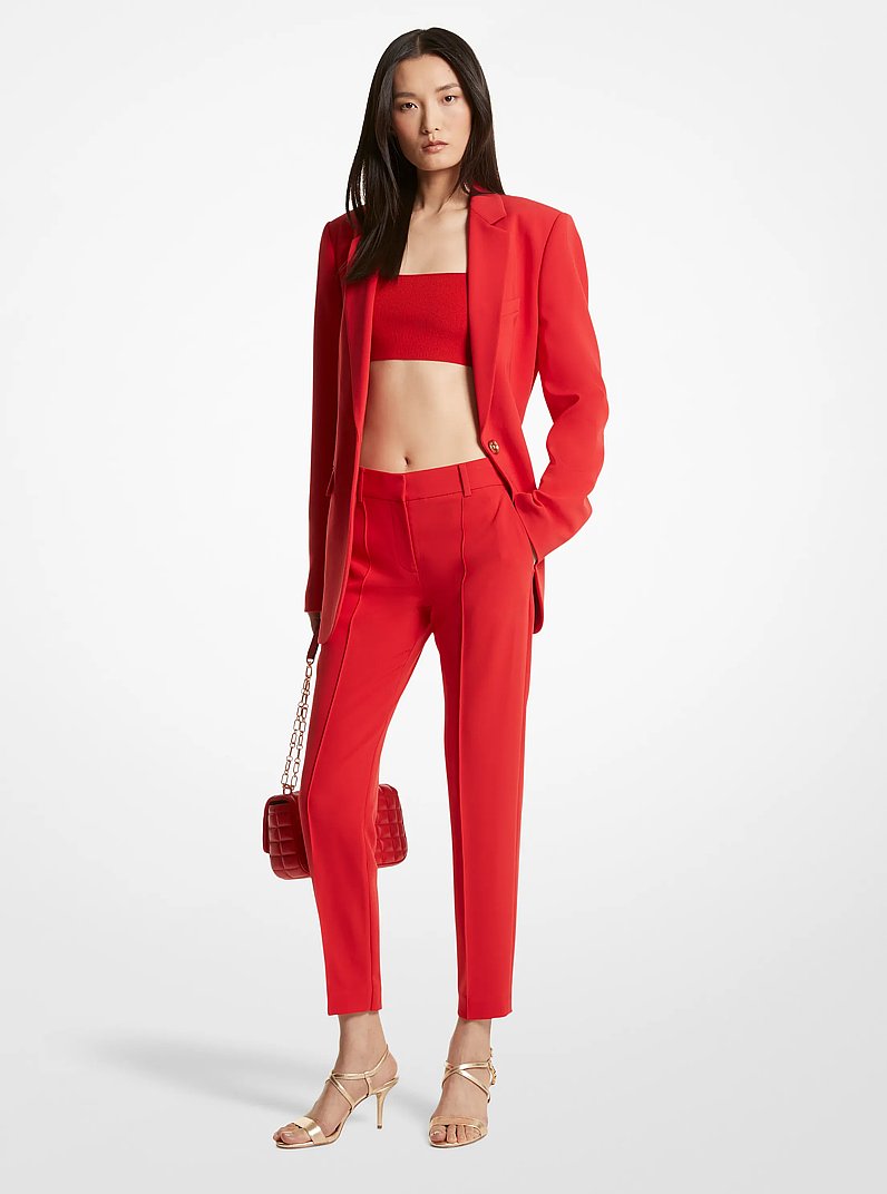 Pantalon en cr&ecirc;pe in ROUGE VERNIS | Michael Kors