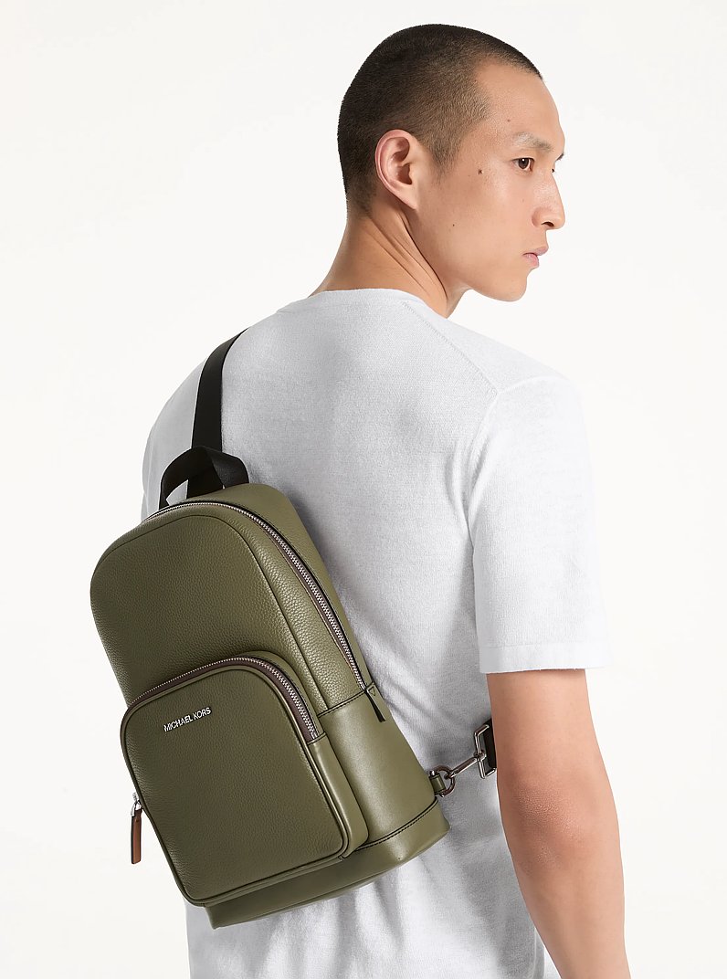 Cooper Pebbled Leather Sling Pack - thumbnail 4