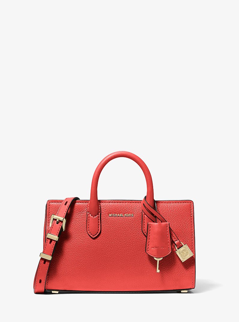 Scarlett Extra-Small Leather Crossbody Bag in BURNT SIENNA | Michael Kors