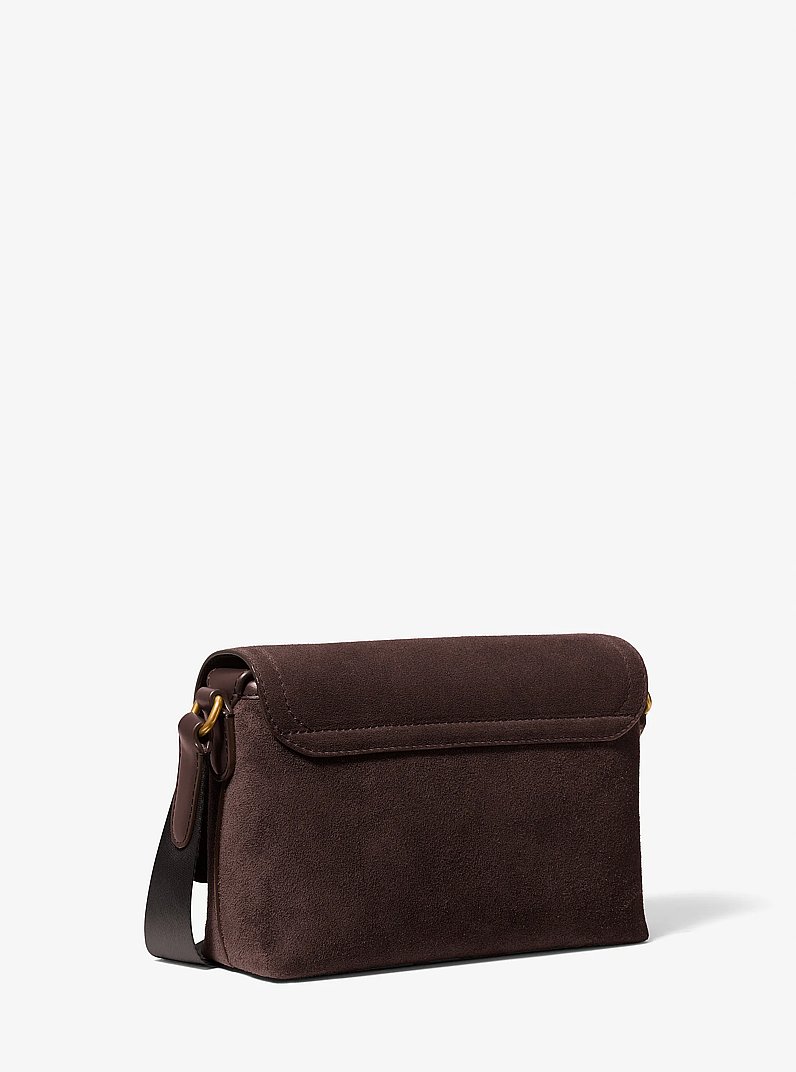 Bolso messenger Hudson mini de gamuza in CHOCOLATE | Michael Kors