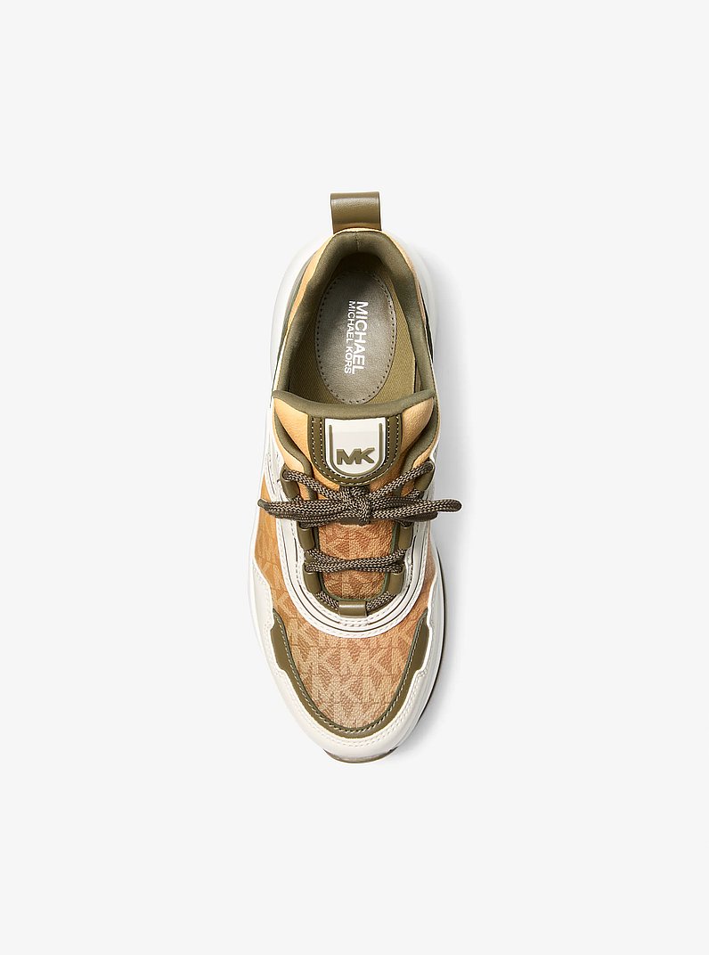Olympia Ombr&eacute; Signature Logo Trainer in OLIVE | Michael Kors