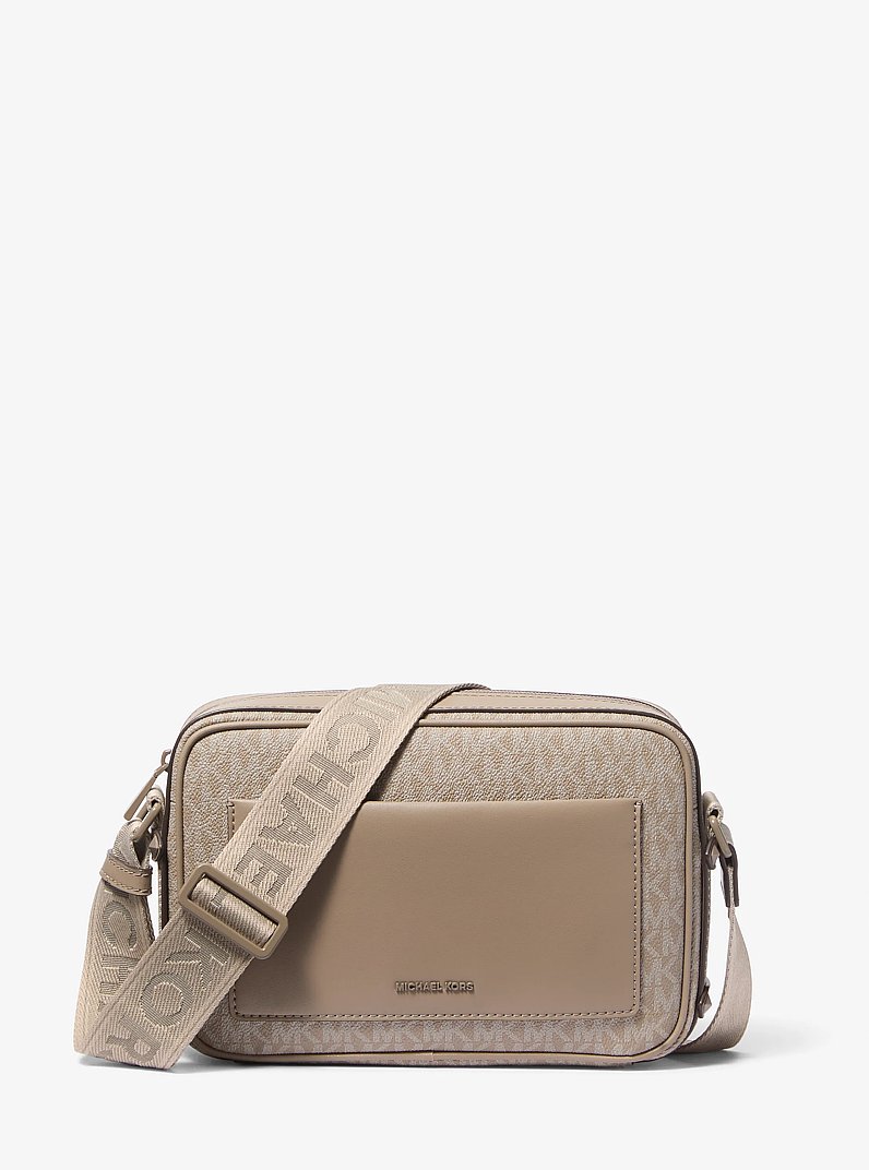 Maeve Large Signature Logo Crossbody Bag in BIRCH | Michael Kors
