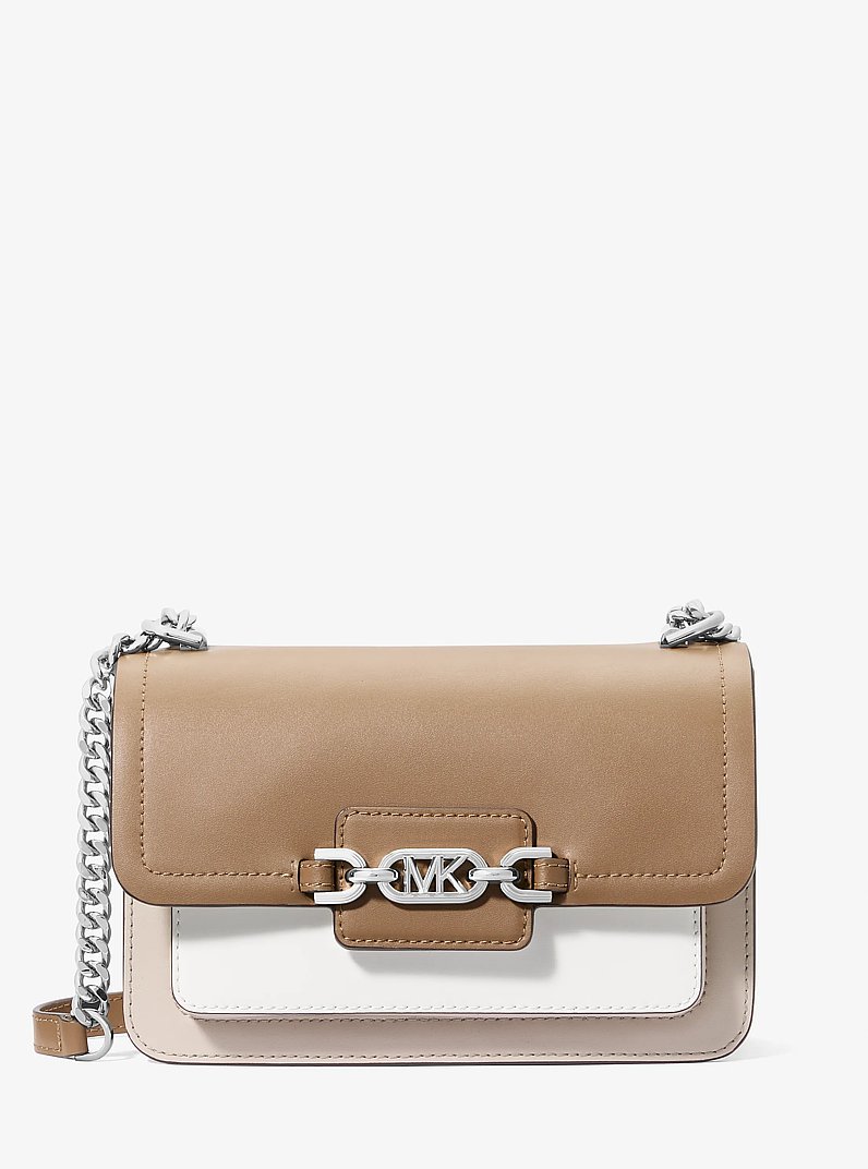 Heather Large Color-Block Leather Shoulder Bag