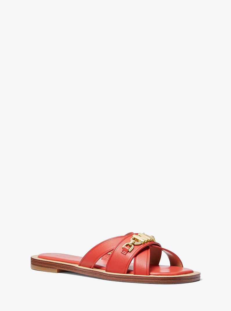 Sandalo slide Tiffanie in pelle