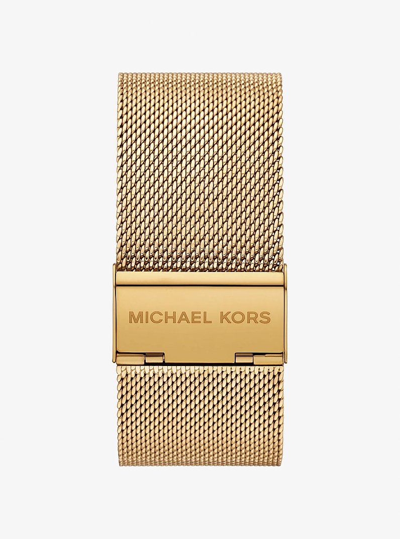 Petite Georgie Gold-Tone Mesh Watch in GOLD | Michael Kors