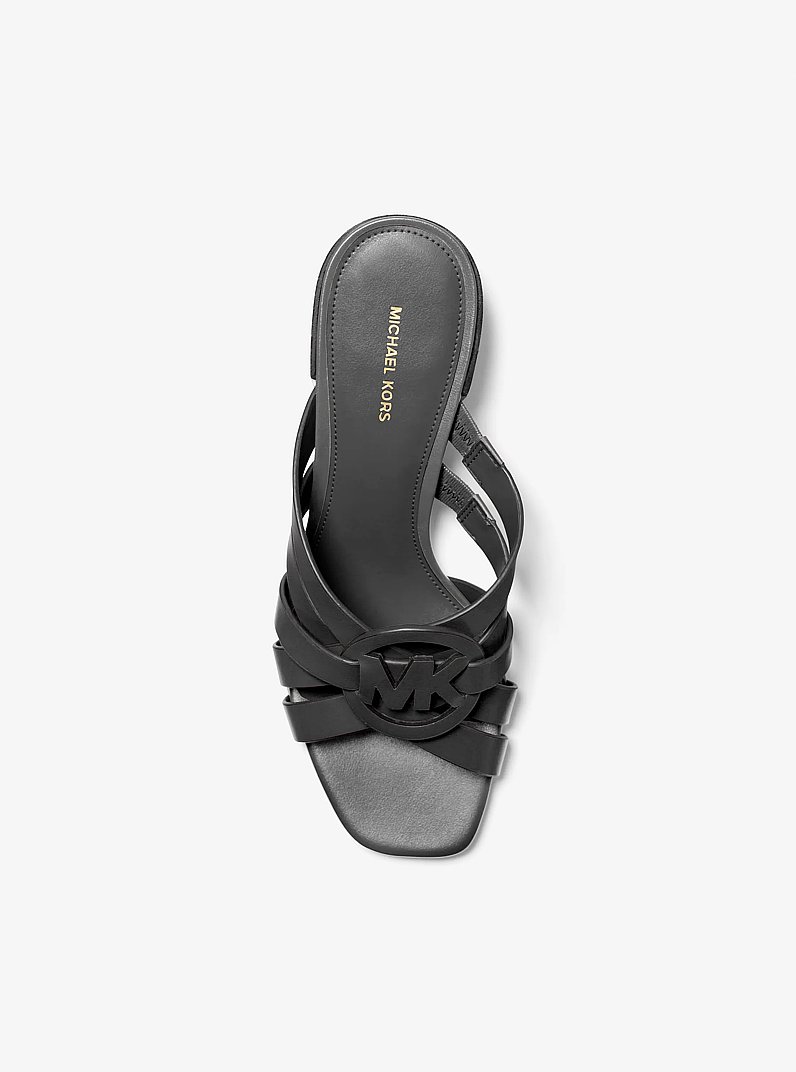 Erika Leather Sandal in BLACK | Michael Kors