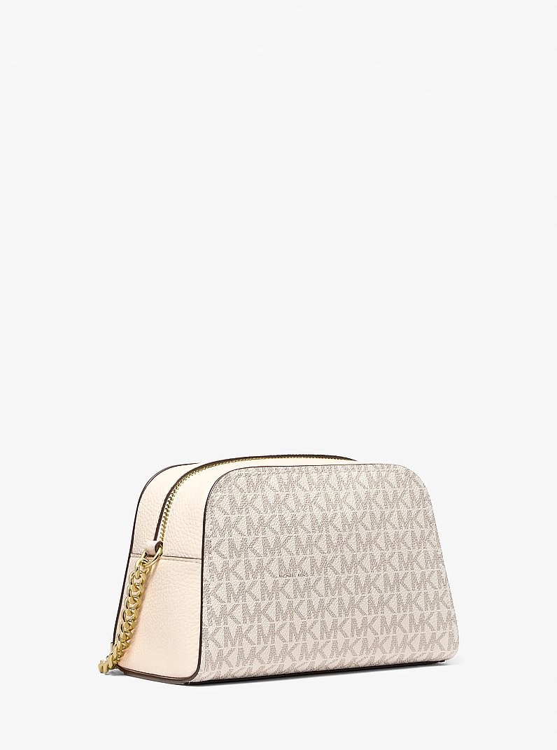 Tr&egrave;s petit sac &agrave; bandouli&egrave;re pour appareil photo Ashton &agrave; logo Signature in CR&Egrave;ME MULTI L&Eacute;GER | Michael Kors