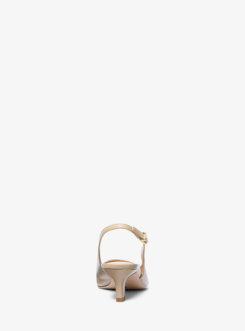 Amara Leather Slingback Pump in KHAKI | Michael Kors