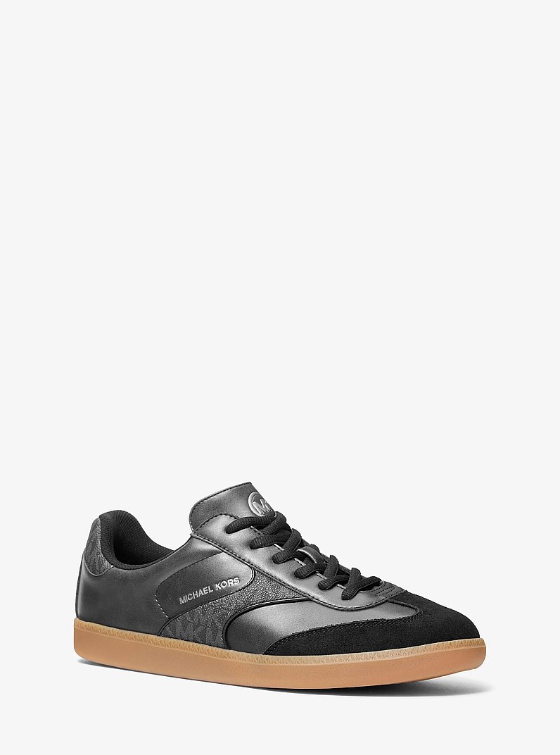 Benny Mixed-Media Sneaker in BLACK | Michael Kors