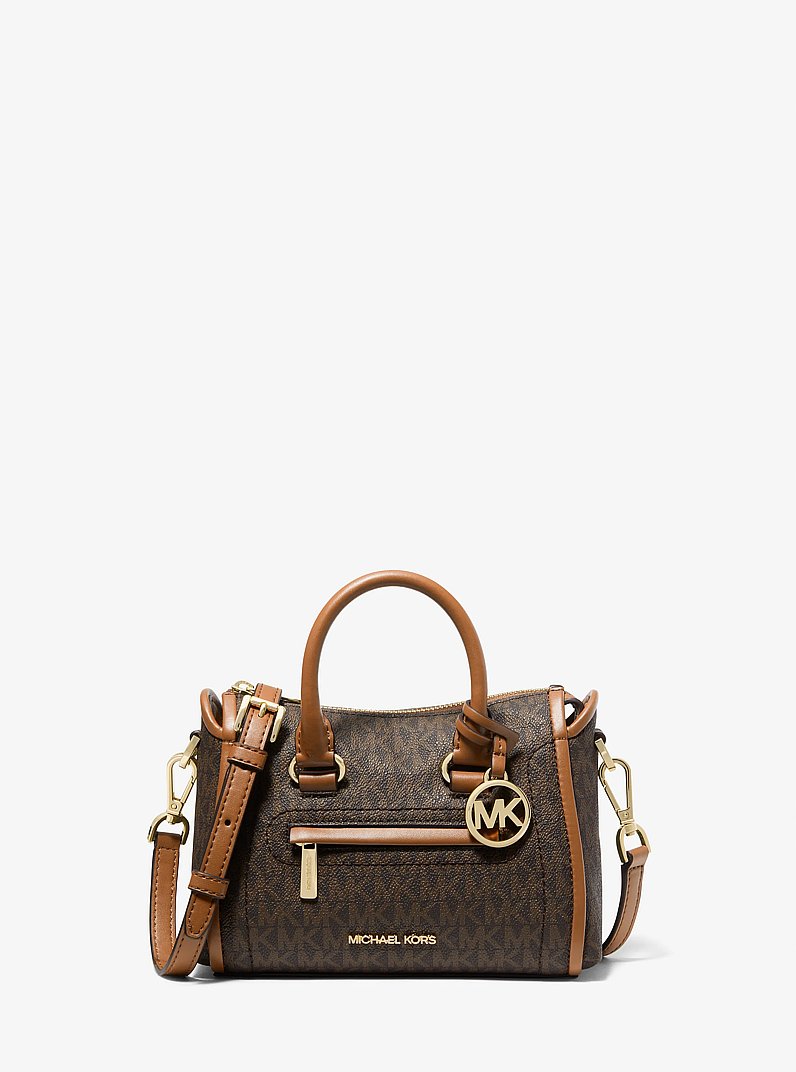 Carine Extra-Small Logo Satchel in BROWN - Sale | Michael Kors [US]