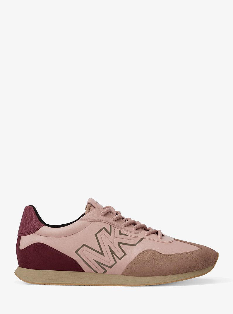 Essex Mixed-Media Trainer in CHERRY | Michael Kors