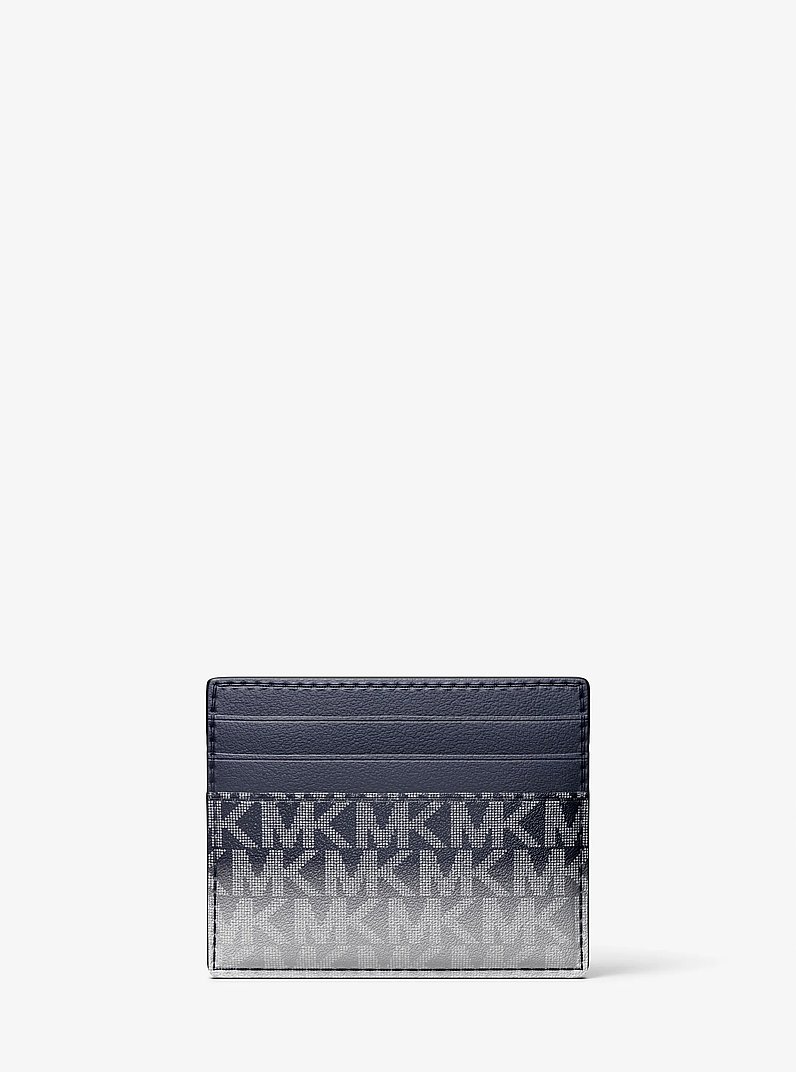Cooper Ombr&eacute; Logo Tall Card Case in NAVY | Michael Kors