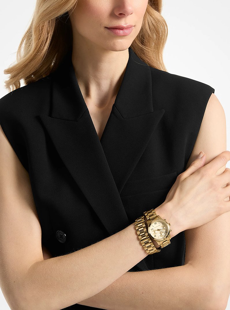 Runway Gold-Tone Wrap Watch in GOLD | Michael Kors