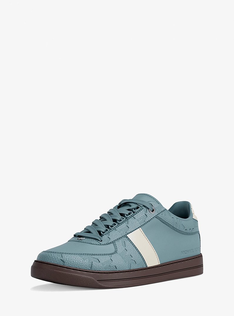 Brady Logo Embossed Leather Sneaker in CHAMBRAY | Michael Kors