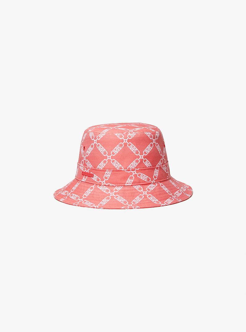 Empire Logo Jacquard Bucket Hat in CORAL | Michael Kors