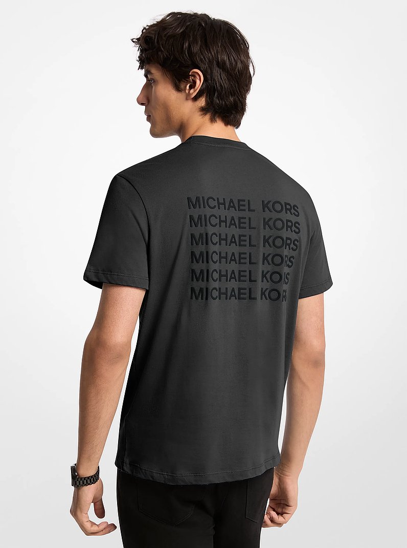Graphic Logo Cotton T-Shirt in NOIR | Michael Kors