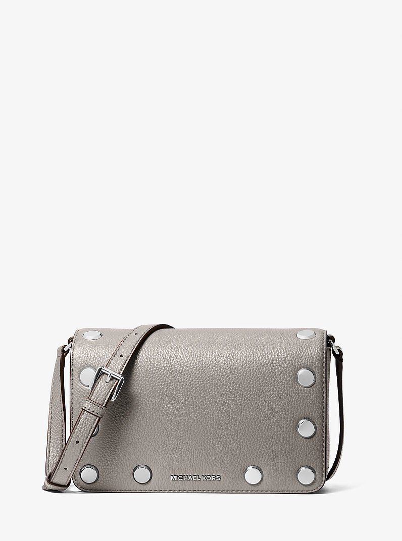 Holly Medium Embellished Pebbled Leather Crossbody Bag