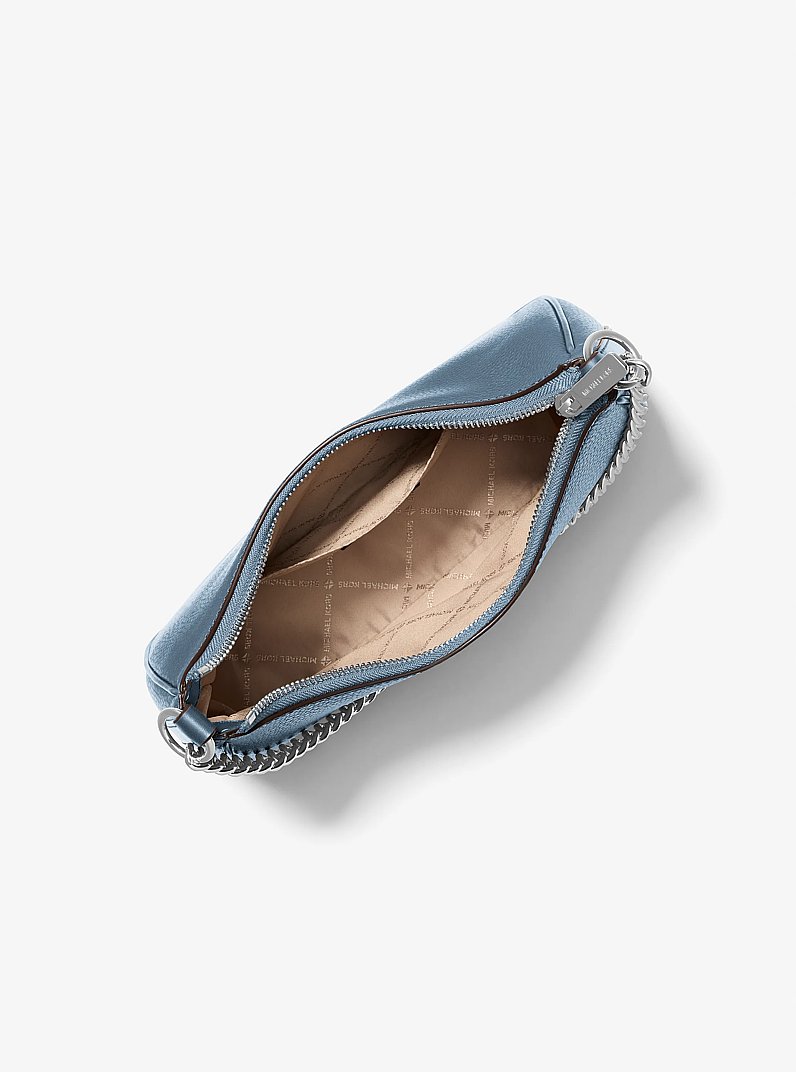 Jet Set Large Pebbled Leather Convertible Crossbody Bag in DENIM | Michael Kors