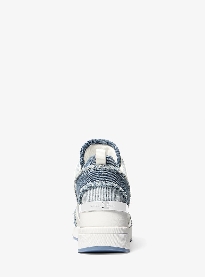 Sneaker Georgie aus ausgefranstem Denim mit Keilabsatz in [3778] | Michael Kors