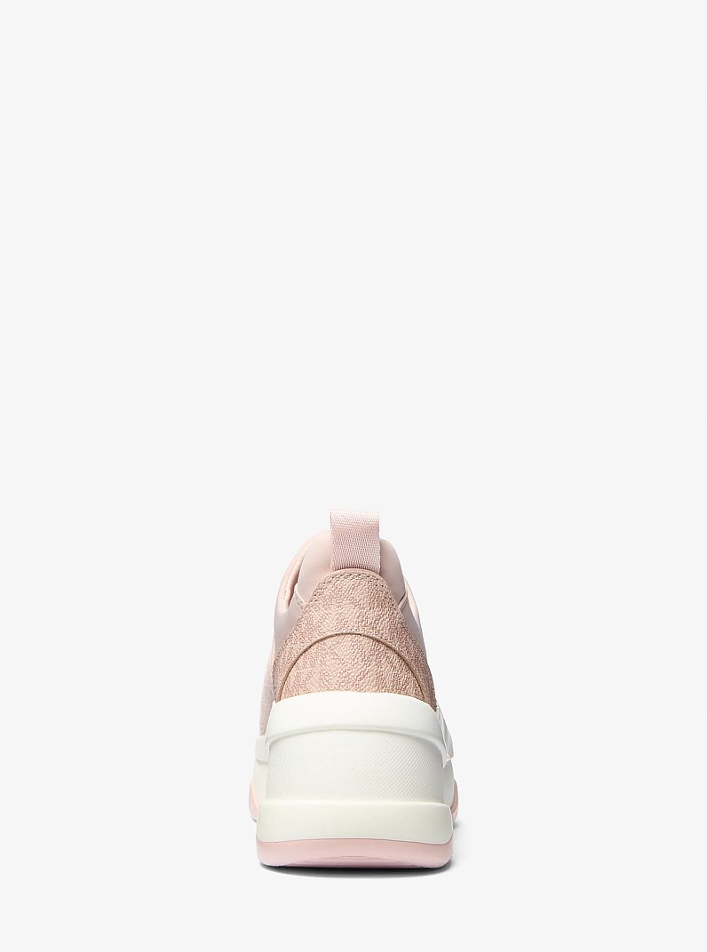 Olympia Nylon Blend and Signature Logo Slip-On Trainer in SOFT PINK | Michael Kors
