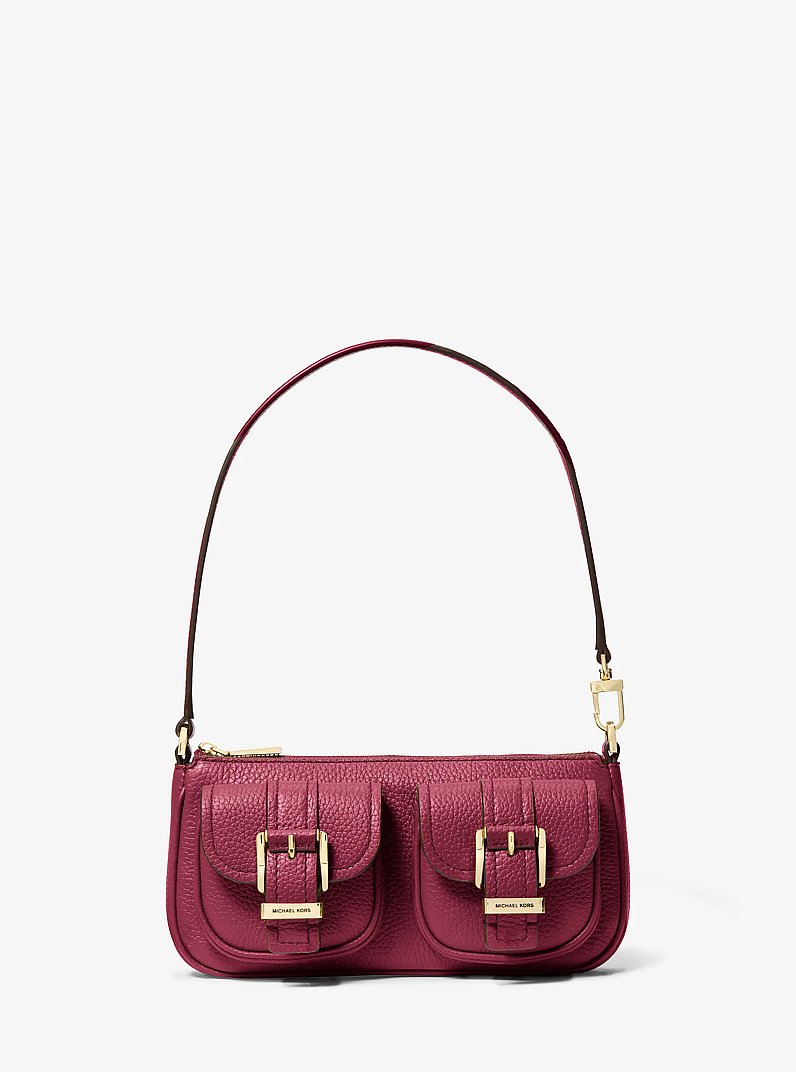 Zoe Small Pebbled Leather Pochette in MULBERRY | Michael Kors
