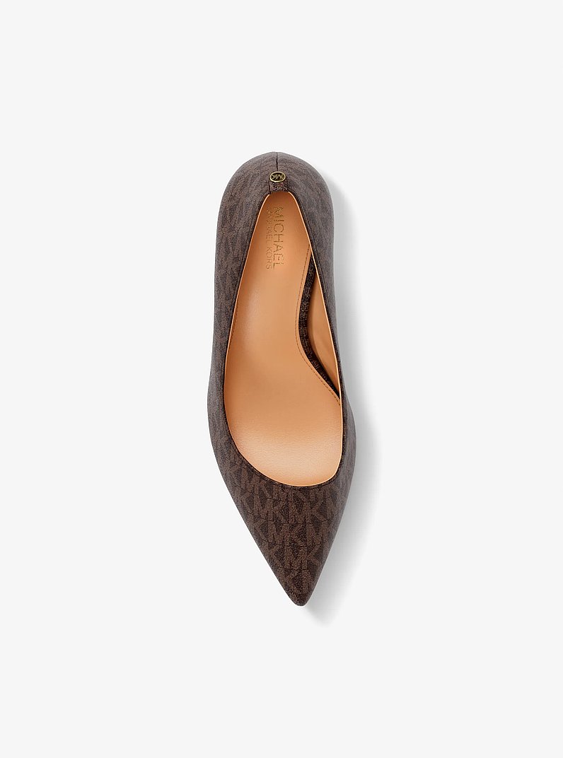 Alina Flex Logo Pump in BROWN | Michael Kors
