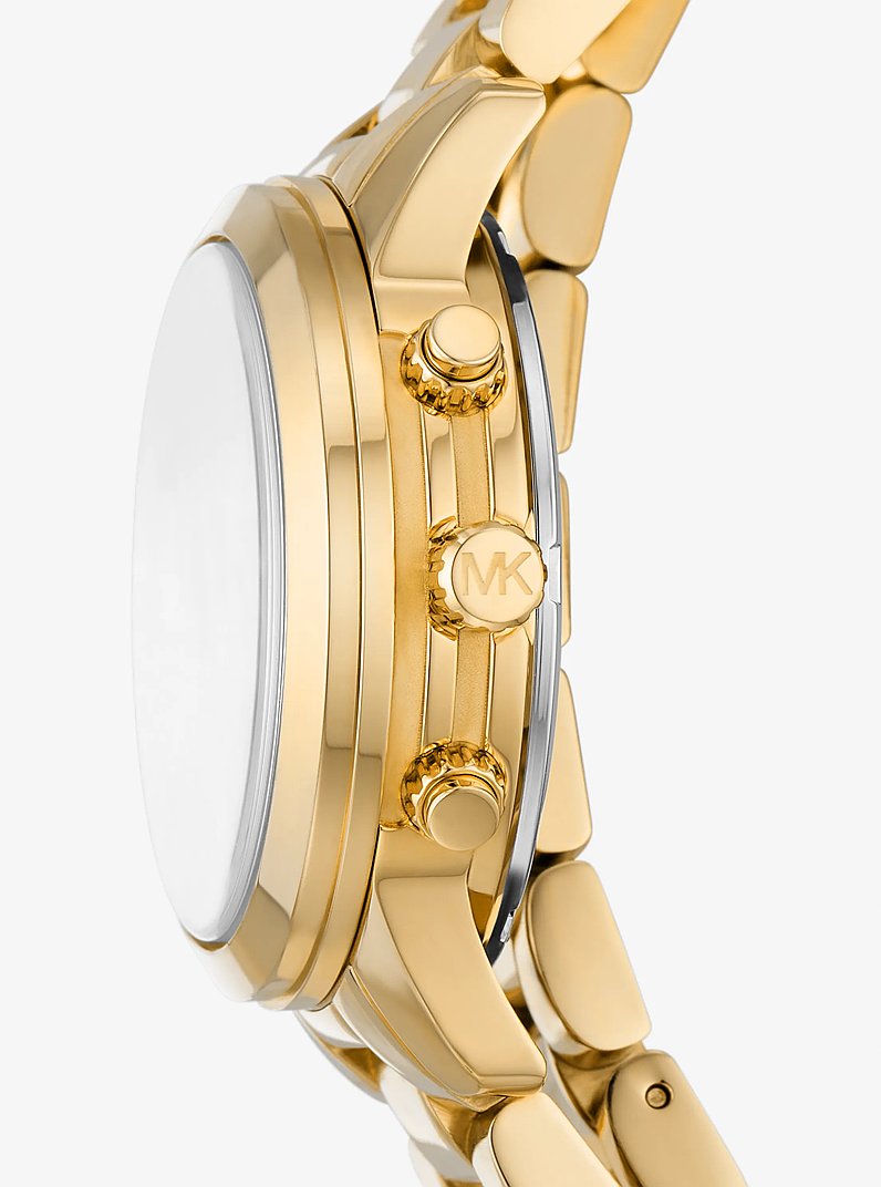 Montre Runway en acier inoxydable &agrave; placage en or 18K &agrave; triple bande in OR | Michael Kors