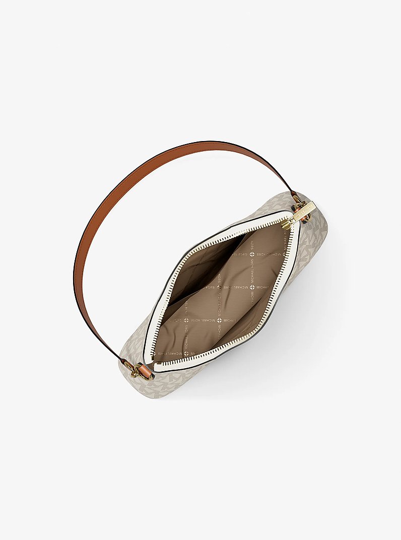 Sienna Medium Signature Logo Convertible Crossbody Bag in VANILLA/LUGGAGE | Michael Kors