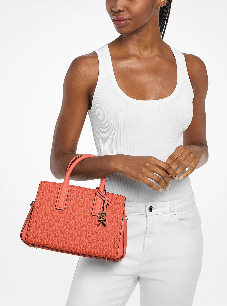 Laila Small Signature Logo Satchel