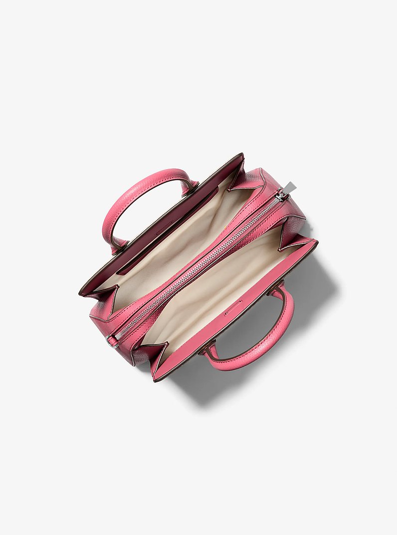 Laila Small Studded Leather Satchel in ROSEWOOD | Michael Kors