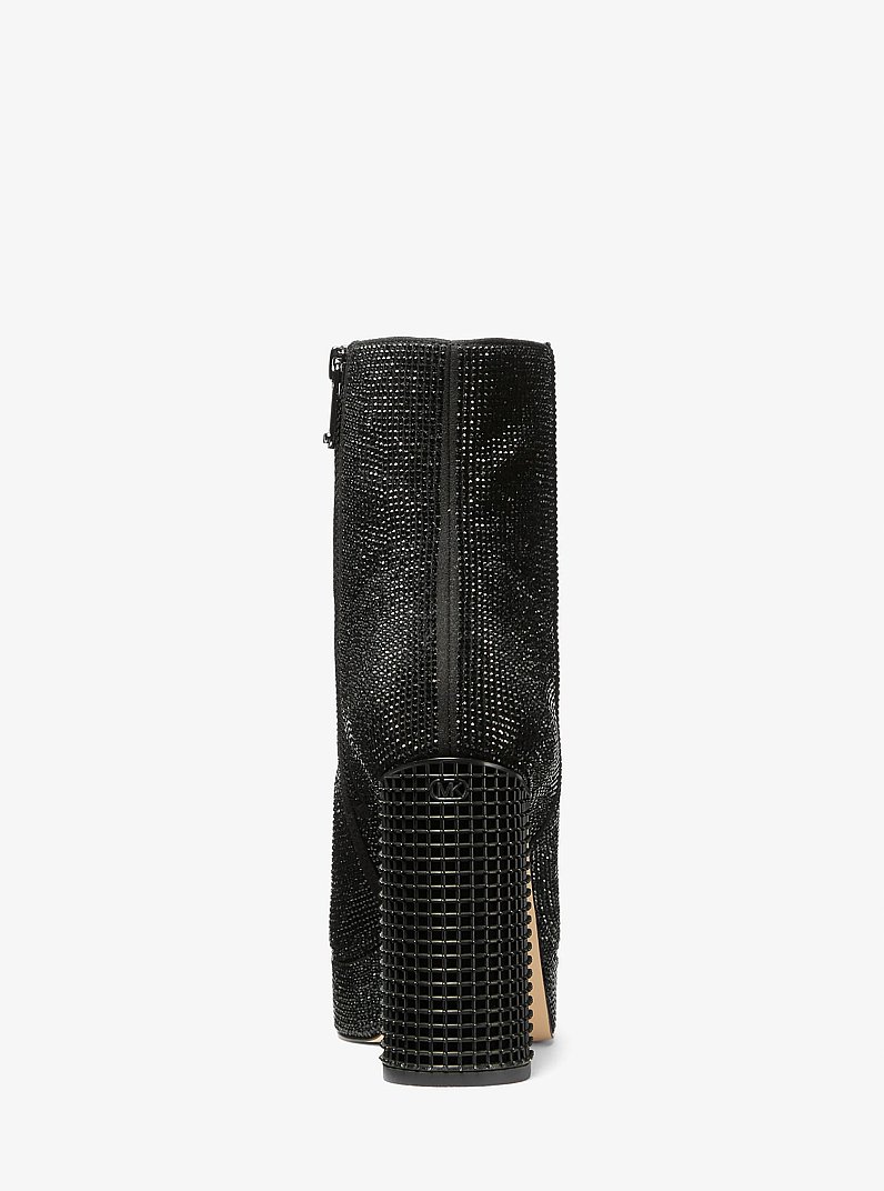 Maxine Crystal Embellished Platform Boot in BLACK | Michael Kors
