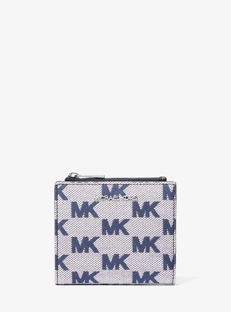 Portefeuille Cooper en jacquard &agrave; logo in BLEU MARINE | Michael Kors