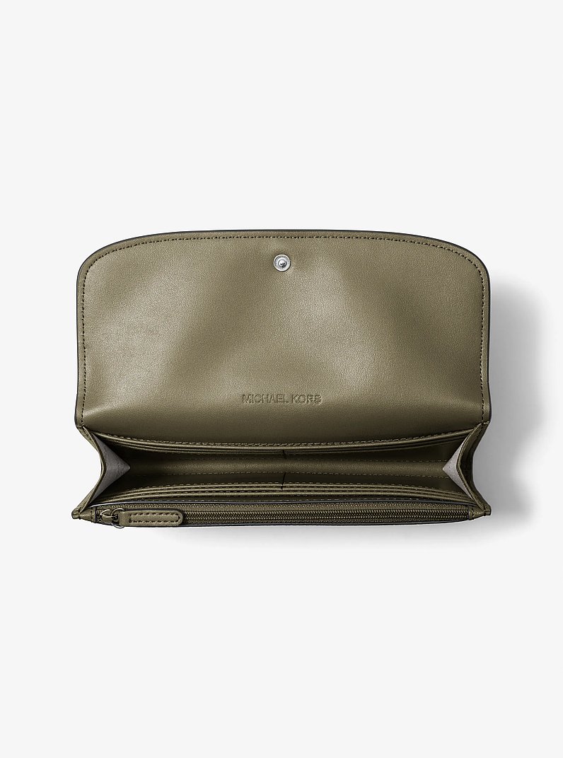 Billetera continental Hamilton grande de cuero in OLIVA | Michael Kors