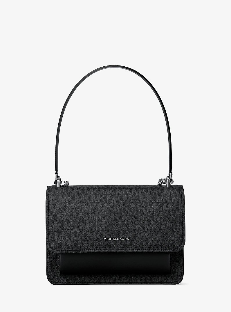 Petit sac &agrave; bandouli&egrave;re Claire &agrave; logo Signature in NOIR | Michael Kors
