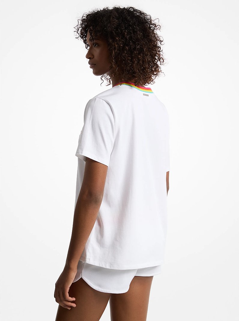 T-shirt en coton &agrave; logo de la Fiert&eacute; in BLANC | Michael Kors