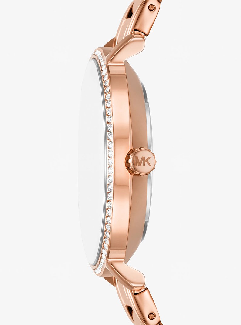 Mini Pyper Pav&eacute; Rose Gold-Tone Watch and Jewelry Gift Set in ROSE GOLD | Michael Kors