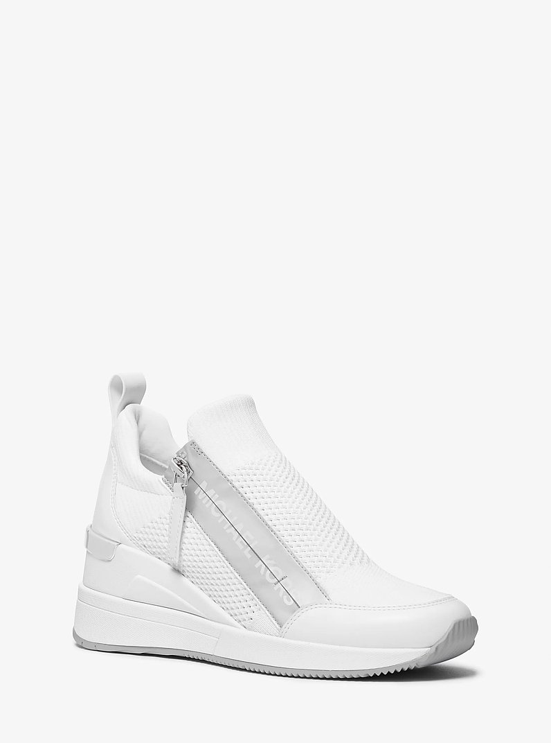 Willis Stretch Knit Trainer in OPTIC WHITE | Michael Kors