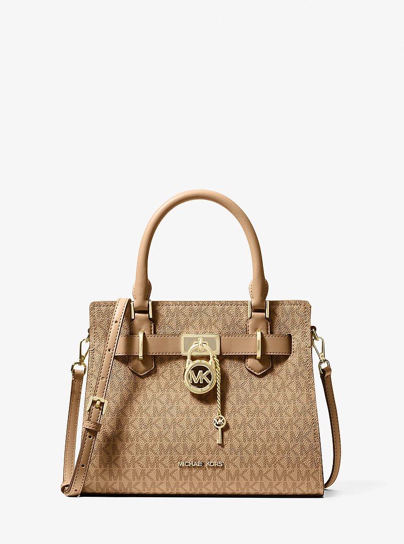 Petit sac &agrave; main Hamilton &agrave; logo Signature in POIL DE CHAMEAU | Michael Kors