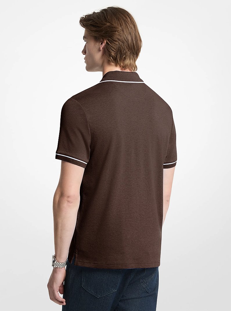 Polo de algod&oacute;n in CHOCOLATE JASPEADO | Michael Kors