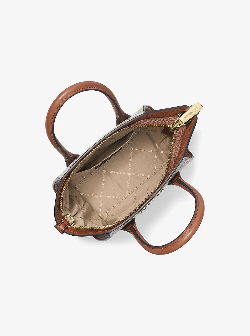 Avril Extra-Small Signature Logo Satchel in VANILLA | Michael Kors