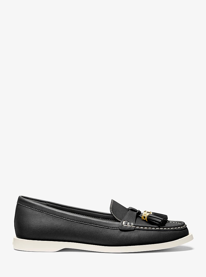Kiernan Leather Loafer in BLACK | Michael Kors