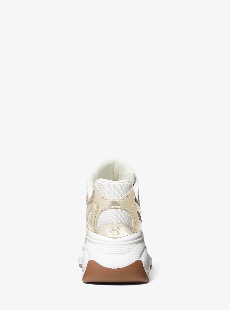 Sneaker Zuma in mesh metallizzato glitterato con inserti metallizzati