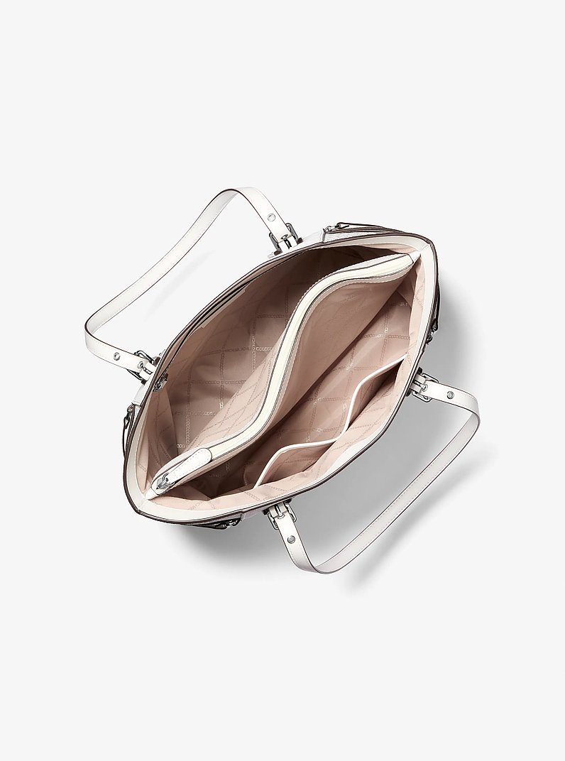 Voyager Small Color-Block Logo Tote Bag in OPT/ALLUM | Michael Kors