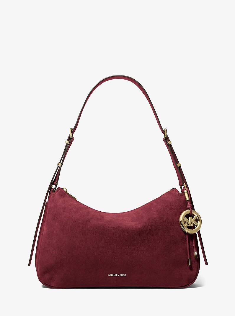 Bolso de hombro Nolita mediano de piel nobuck in ROJO INTENSO | Michael Kors