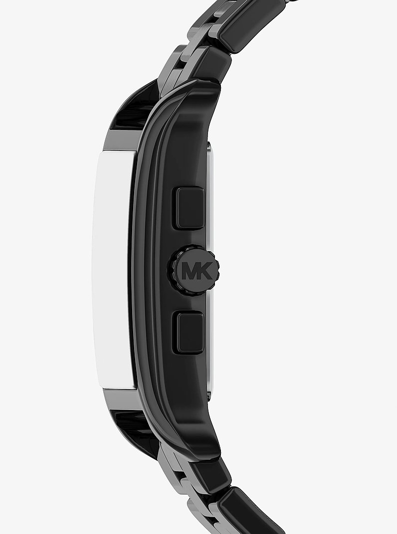 Oversized Monroe Black-Tone Watch in BLACK | Michael Kors