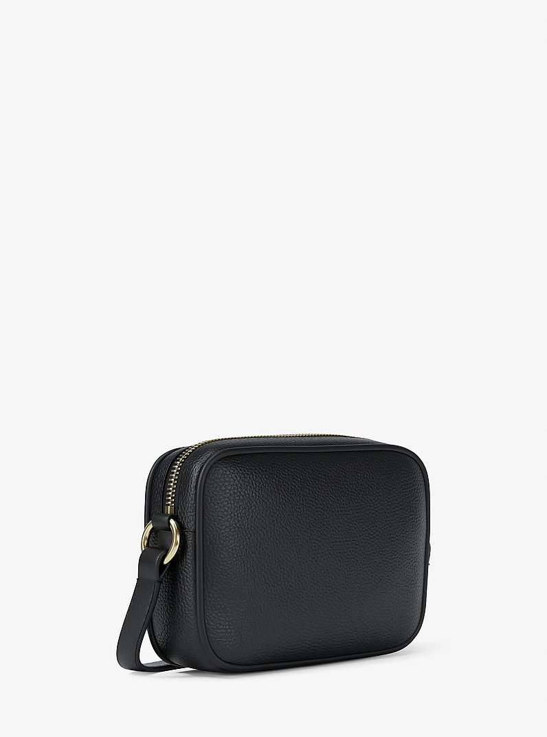 Bandolera Jet Set peque&ntilde;a para c&aacute;mara de piel granulada in NEGRO | Michael Kors