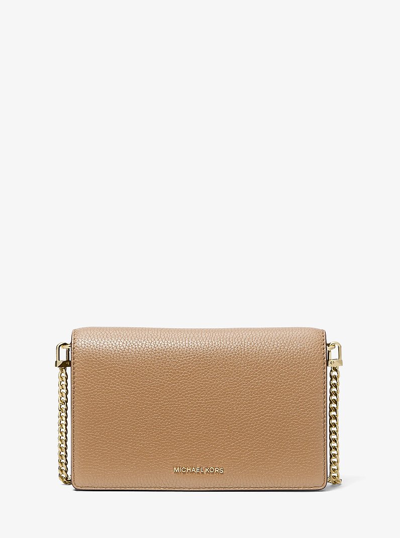 Jet Set Medium Pebbled Leather Crossbody Bag in HUSK | Michael Kors