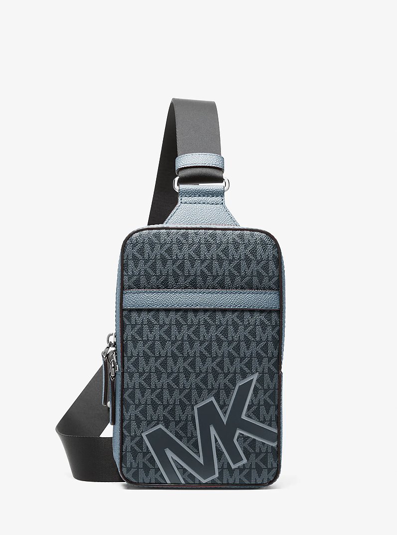Cooper Medium Signature Logo Sling Pack in CORNFLOWER | Michael Kors