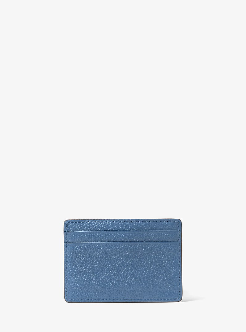 Pebbled Leather Card Case in FRENCH BLUE | Michael Kors
